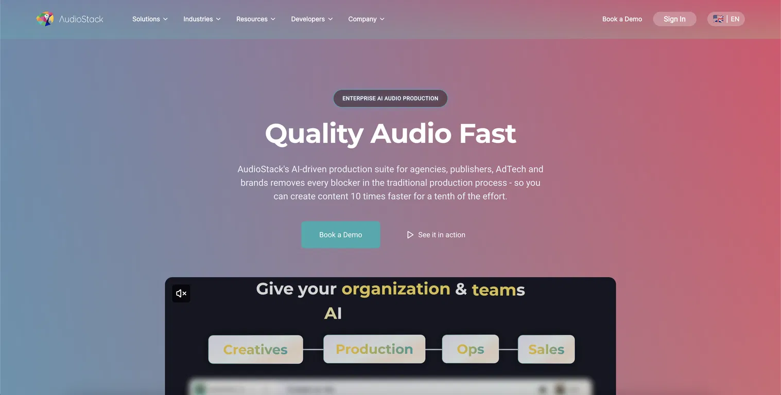 Aflorithmic AudioStack AI Voice Platform