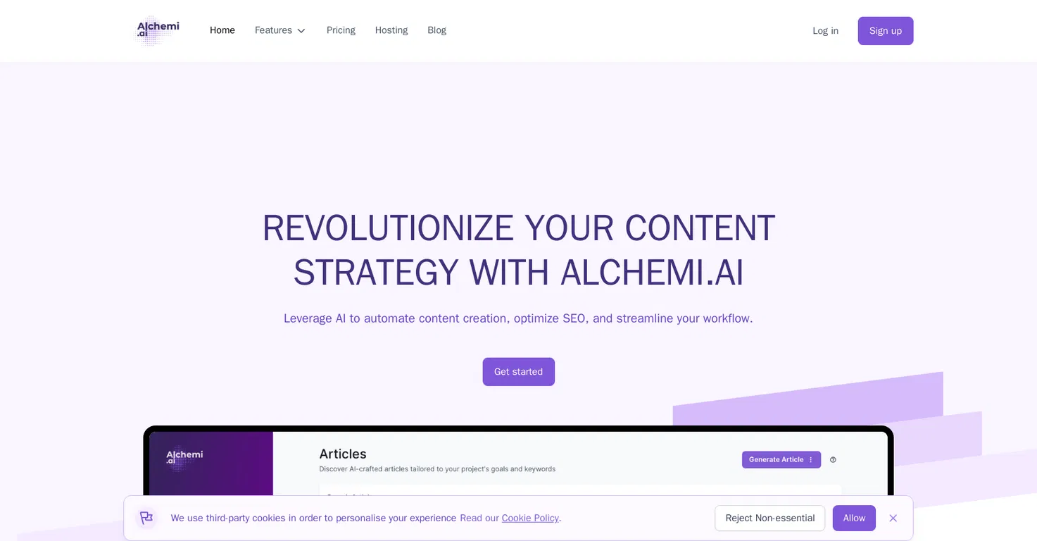 Alchemi AI Content Strategy Platform