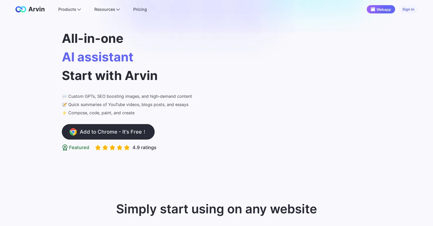 Arvin All‑in‑One AI Assistant