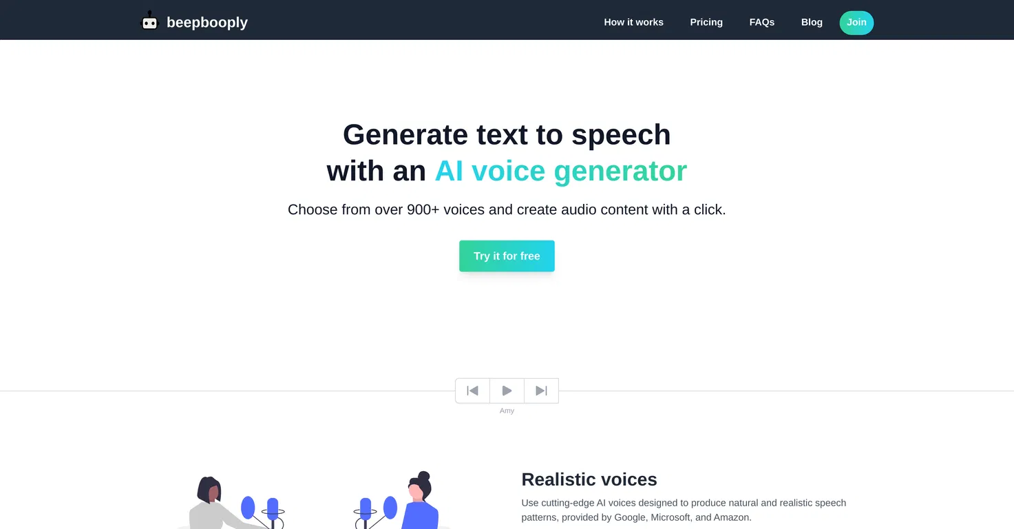 Beepbooply AI Voice Generator