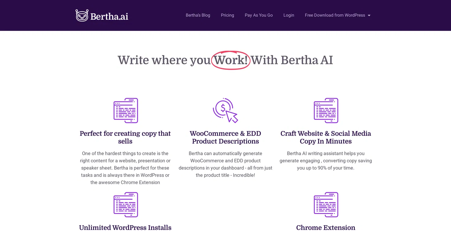Bertha AI Writing Assistant