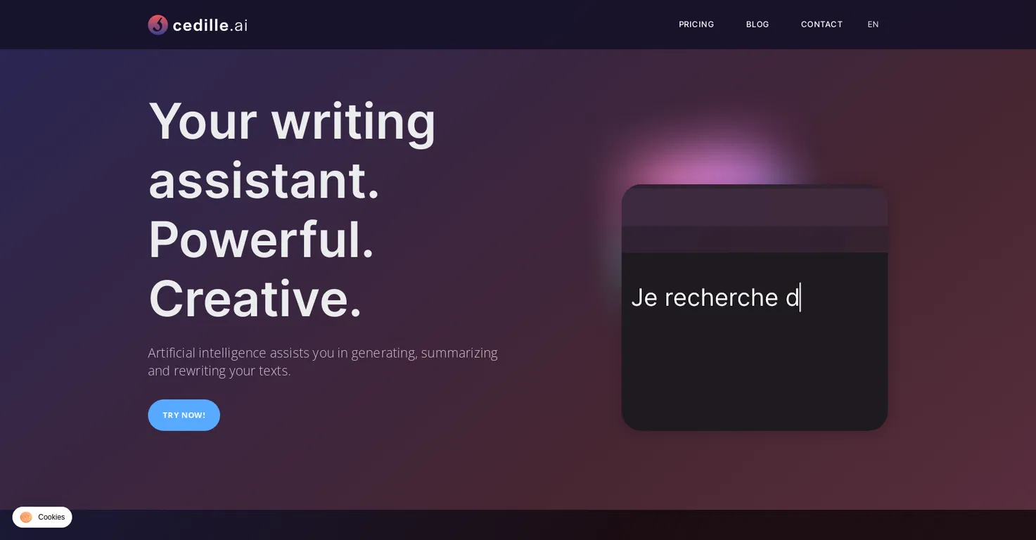 Cedille French AI Writing Tool
