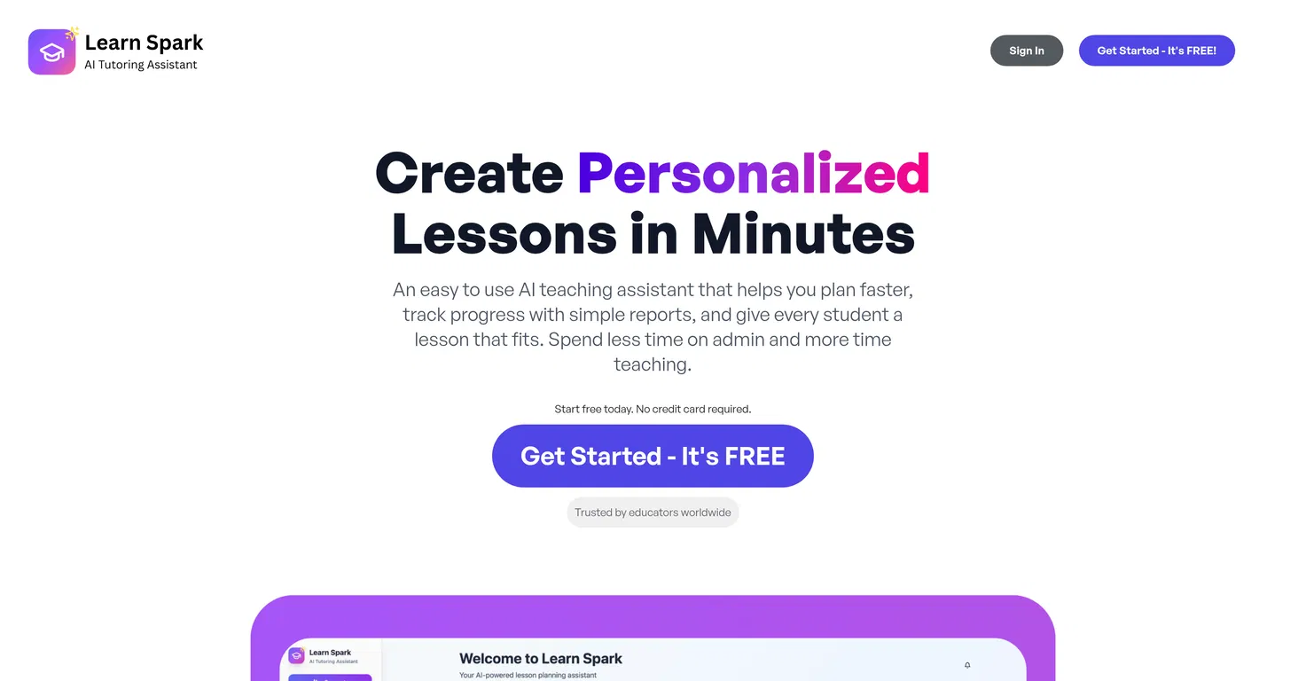 LearnSpark.io AI Learning Tool