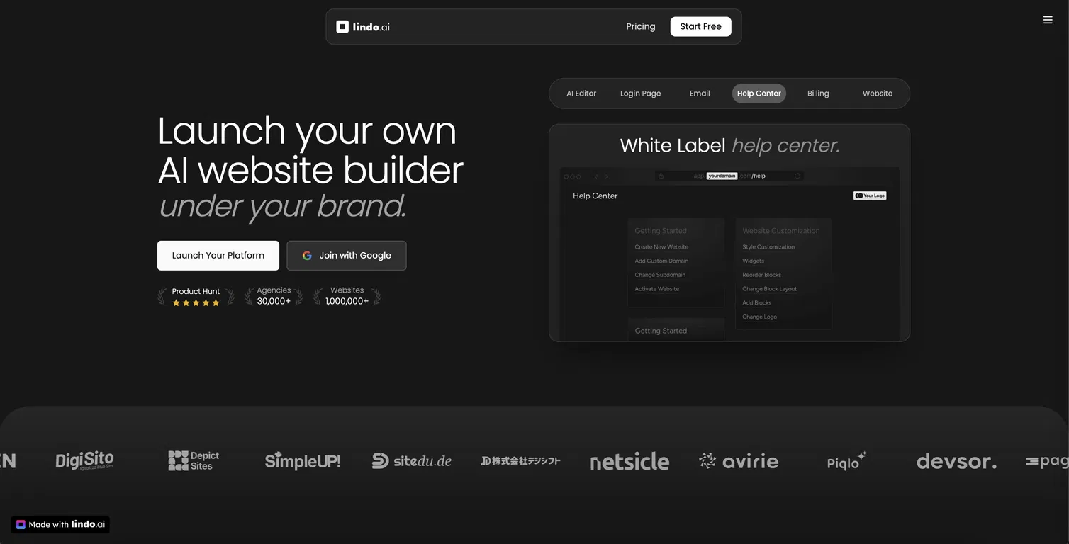 Lindo AI Website Builder