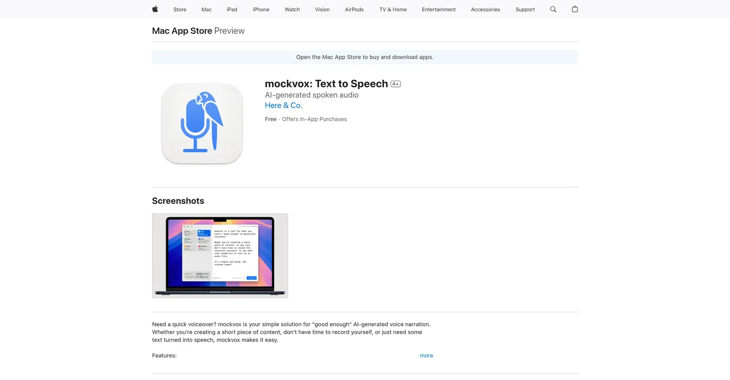 mockvox Text to Speech App