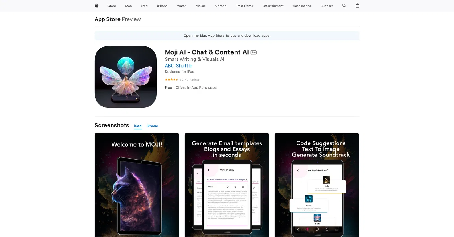 Moji AI Writing & Visual Content Assistant