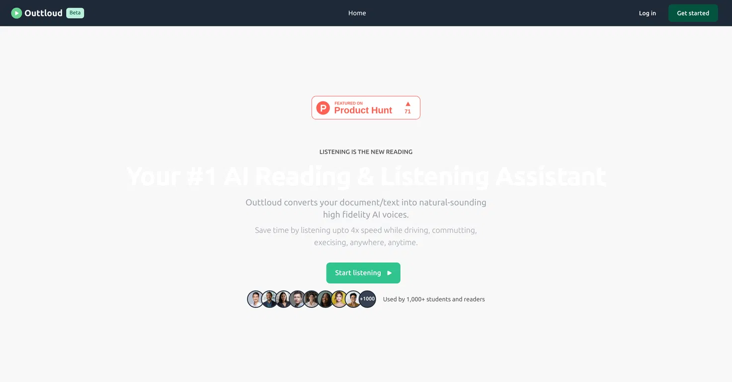 Outtloud AI Text to Speech Tool