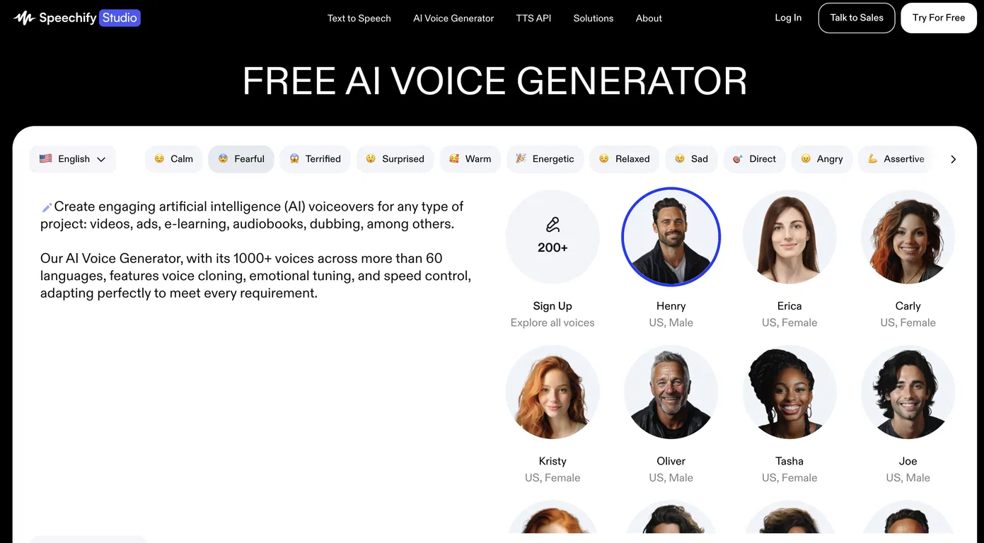 Speechify Studio AI Voice Generator