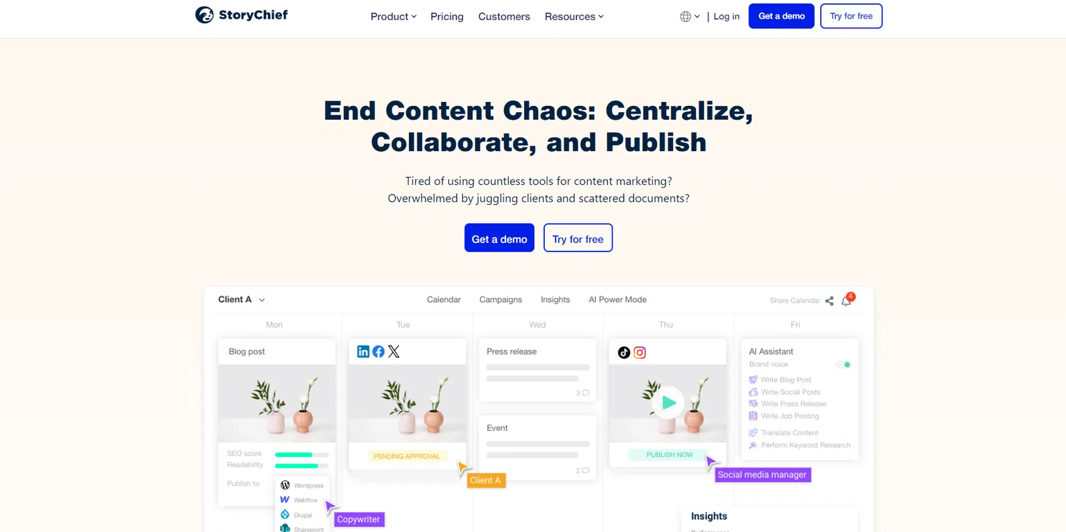 StoryChief Content Marketing Platform