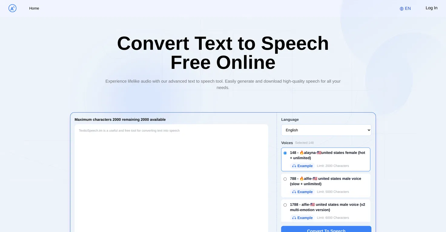 Text to Speech.im Tool