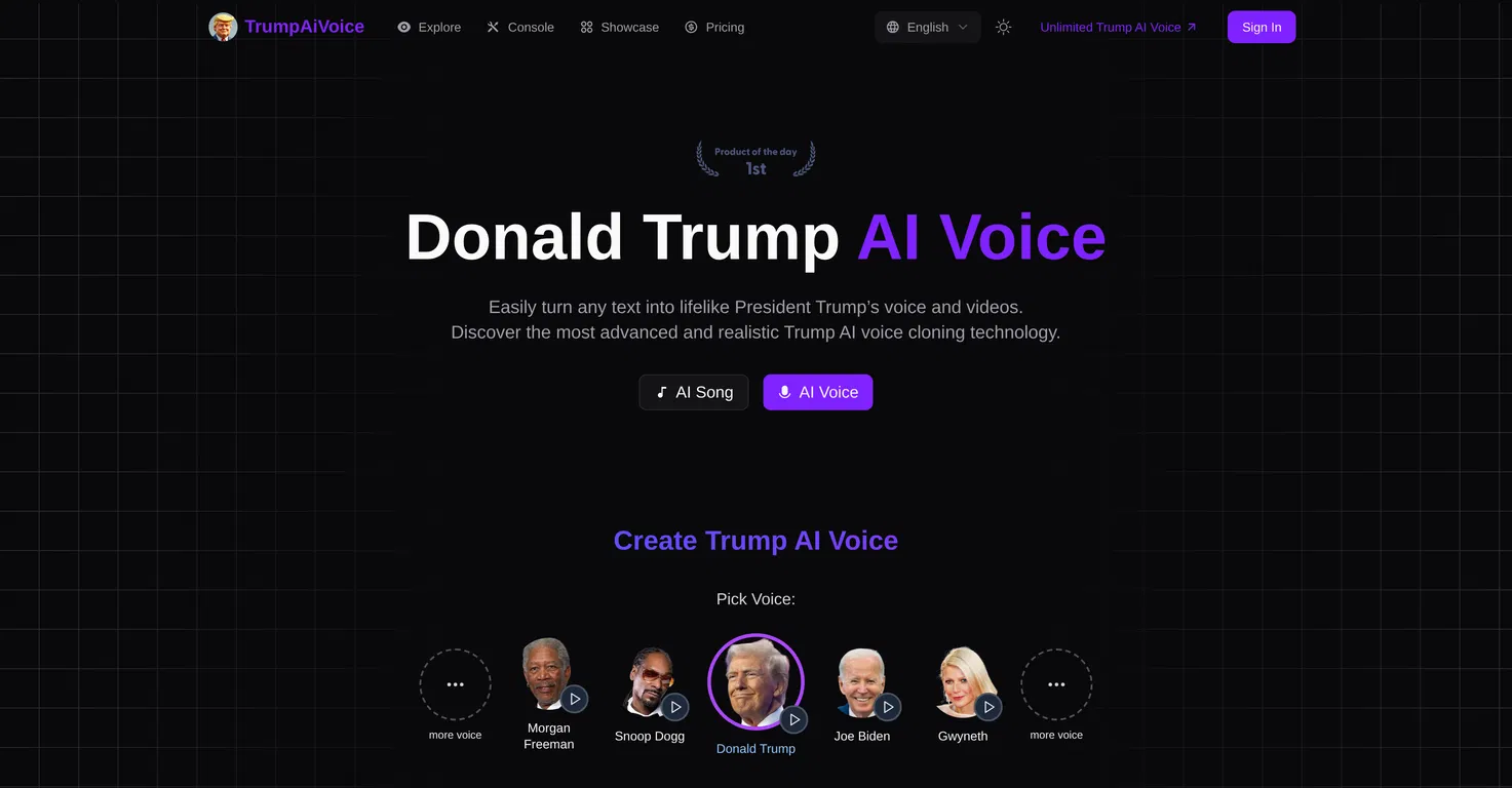 TrumpAiVoice.net AI Tool