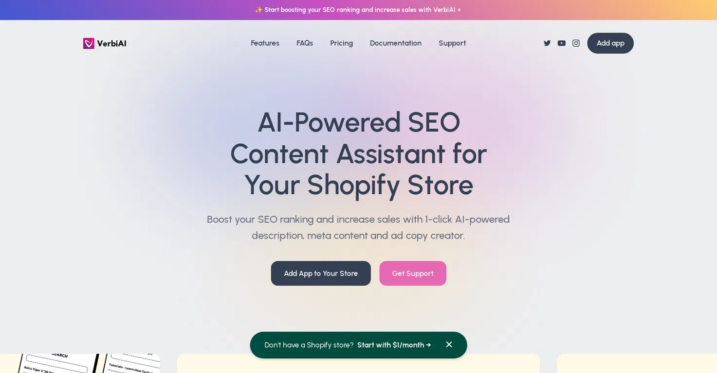 VerbiAI SEO Content Creation Tool for Shopify