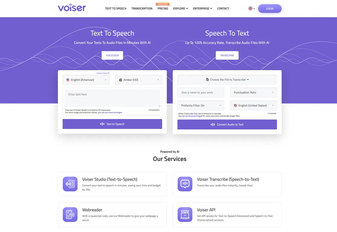 Voiser AI Voice Generator