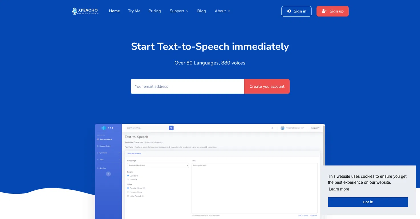 Xpeacho AI Voice Generator